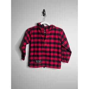 The Vermont Flannel Co Hooded Buffalo Plaid Top 2T
